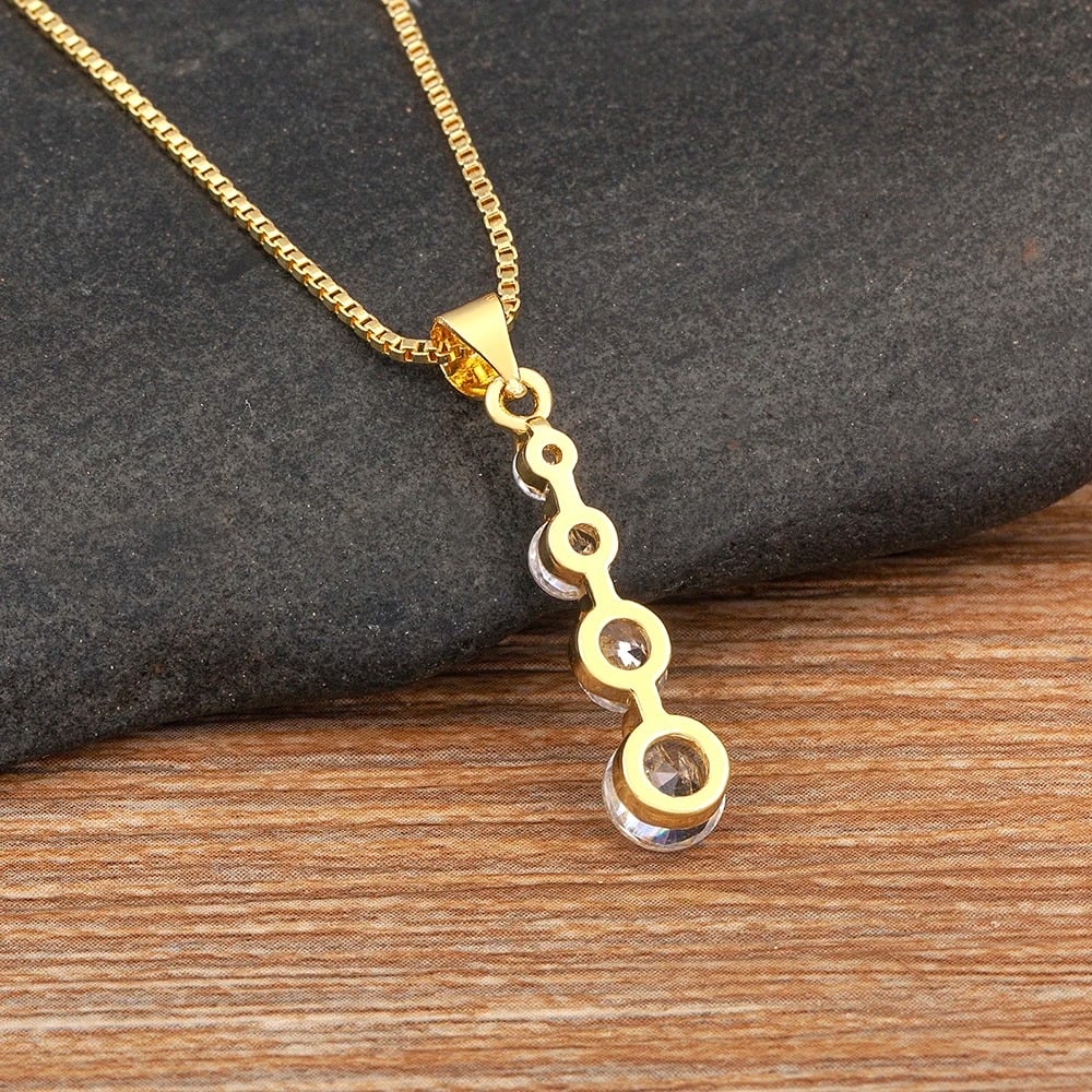 Edwina Necklace, gold, with long pendant - Boheme Collection