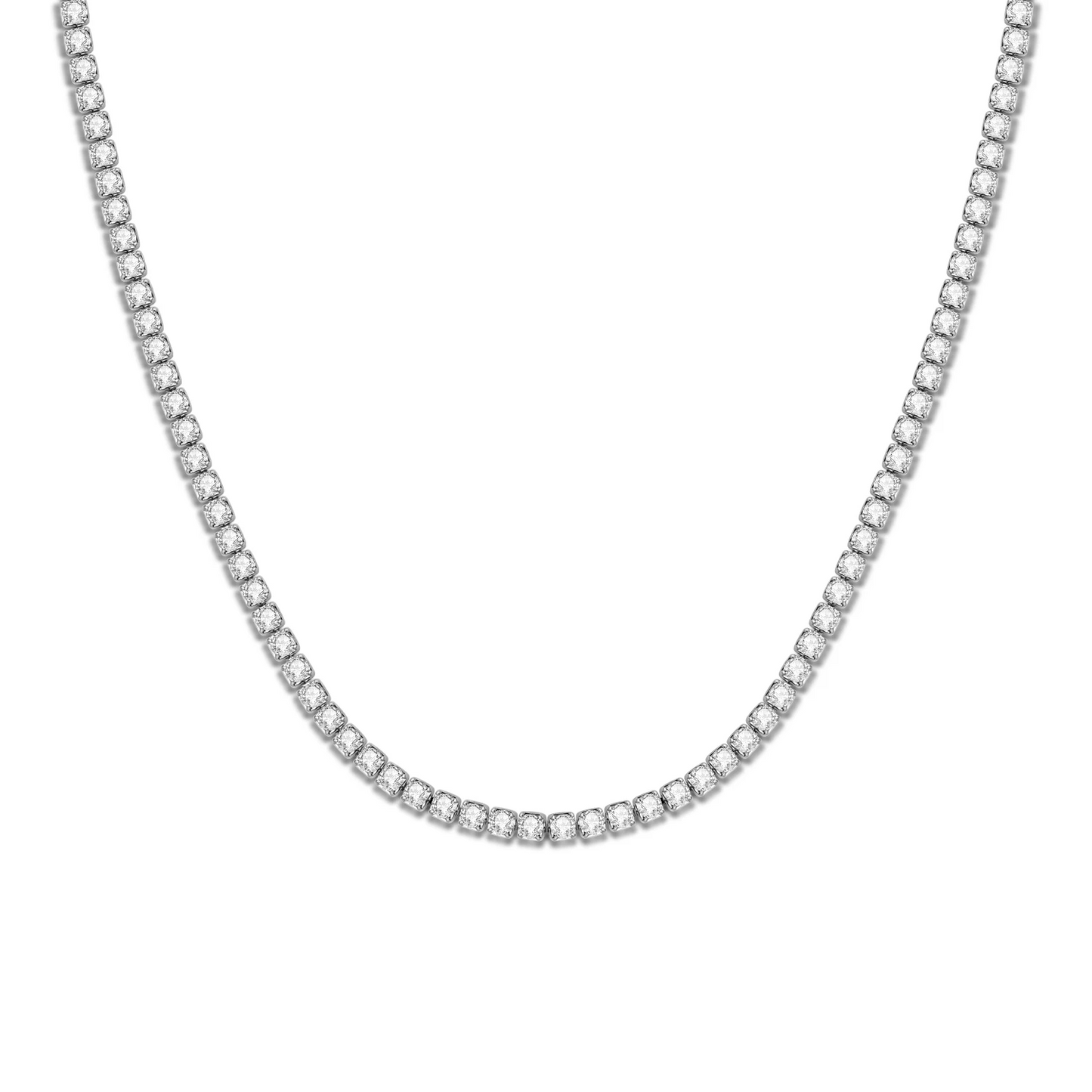 Maeve tennis necklace, silver, adorned with zirconia, 18K gold plated - Celebration Collection
