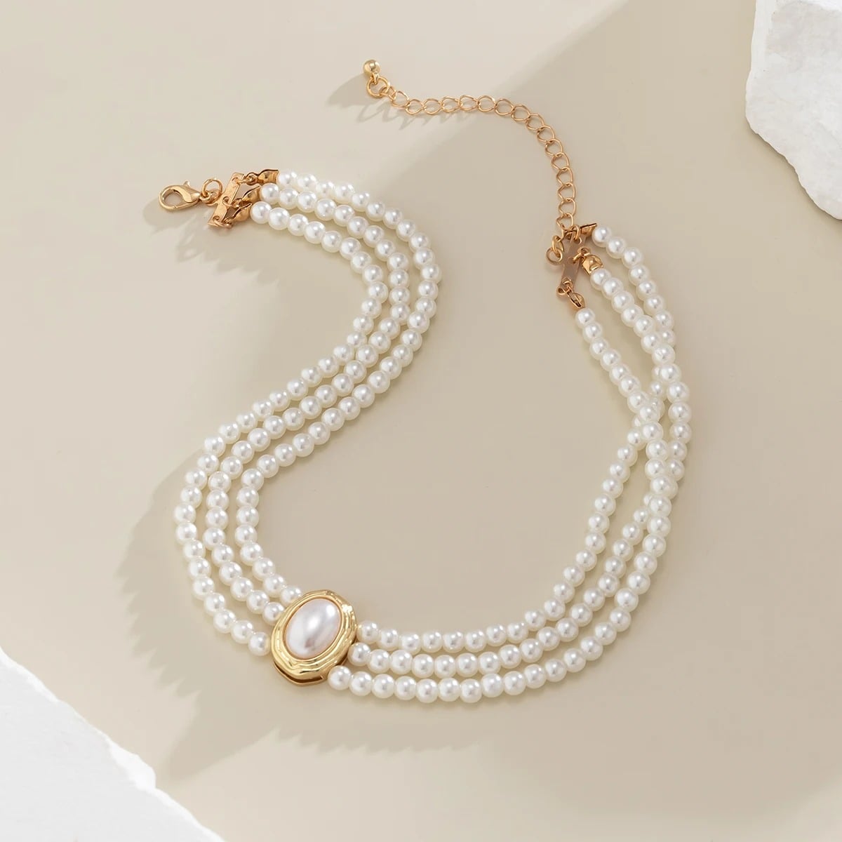 Colier Emilia, cu perle, tip choker, in stil vintage - Colectia Universe of Pearls