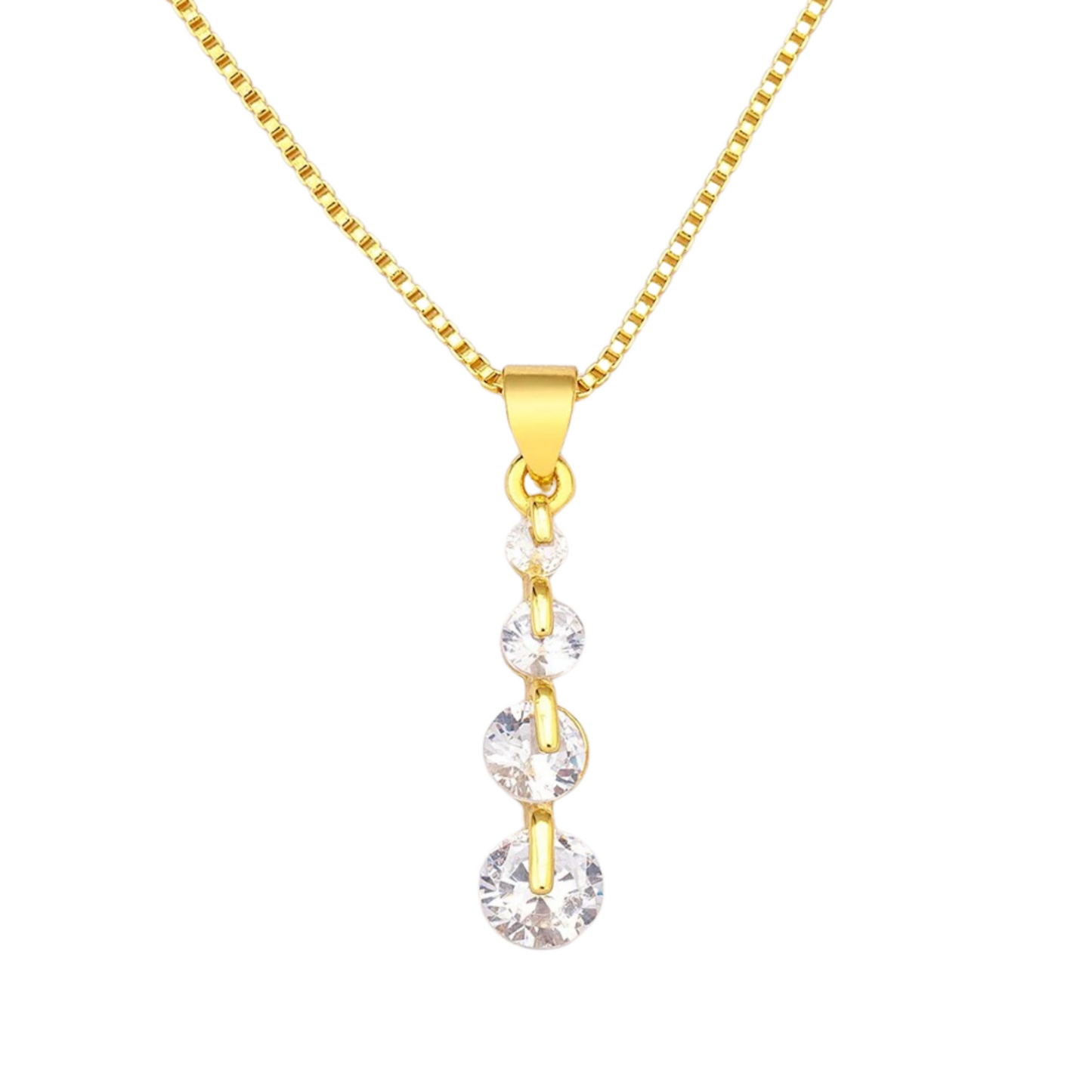Edwina Necklace, gold, with long pendant - Boheme Collection