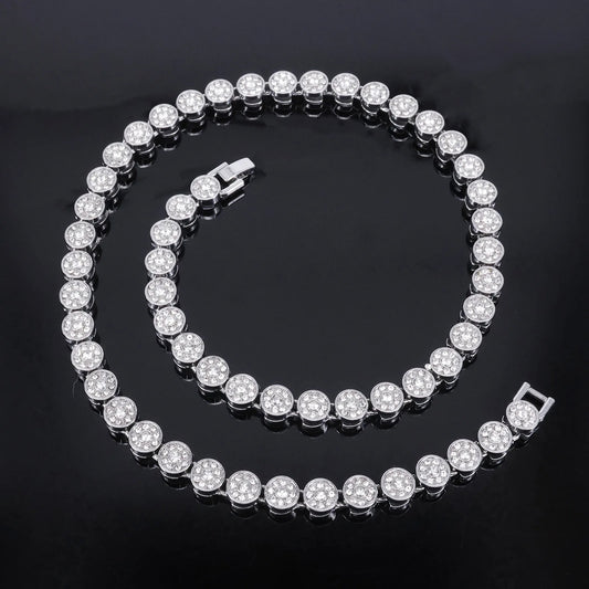 Celia Tennis Necklace, silver, with round zirconia stones - Celebration Collection