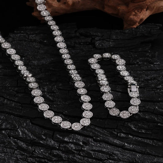 Celia Tennis Necklace, silver, with round zirconia stones - Celebration Collection