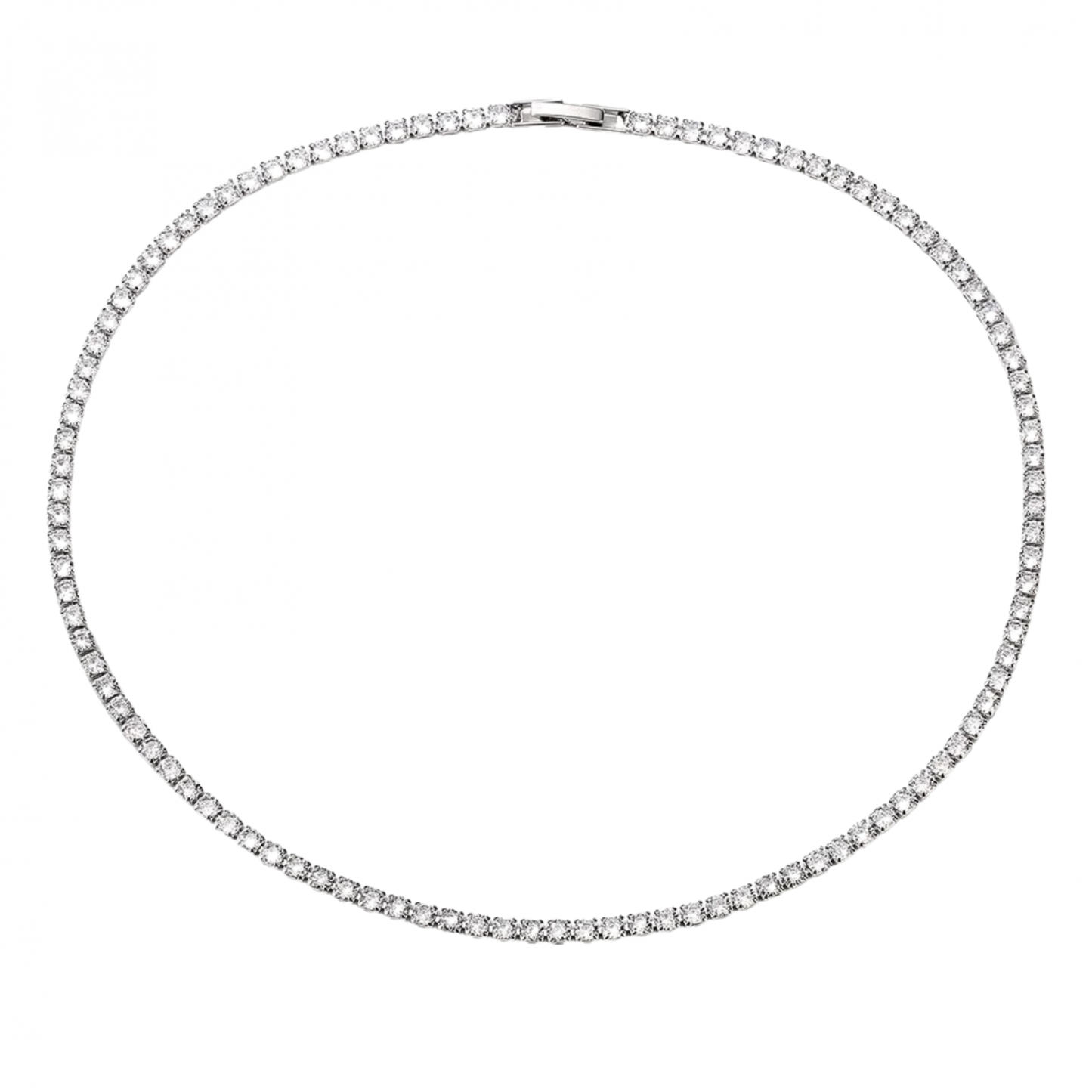 Maeve tennis necklace, silver, adorned with zirconia, 18K gold plated - Celebration Collection