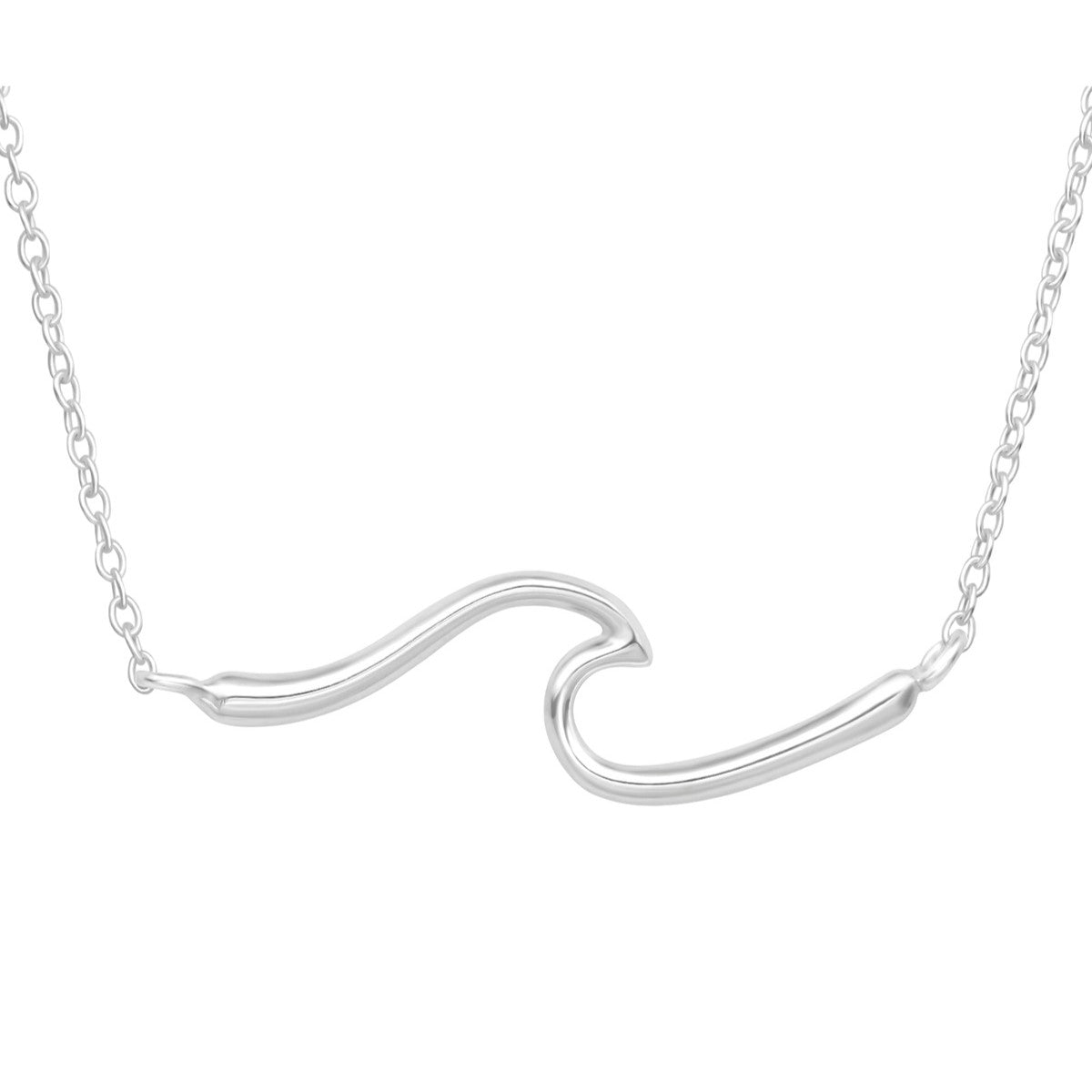 Monica silver necklace with abstract pendant